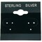 200 Black Earring Cards Pads Sterling Silver Displays 1.5&#x22;